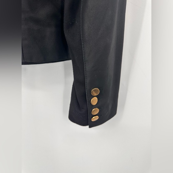 Savi Lamb Leather Blazer Nappalon Double Breasted Coat Womens Medium | P112 - Picture 6 of 9